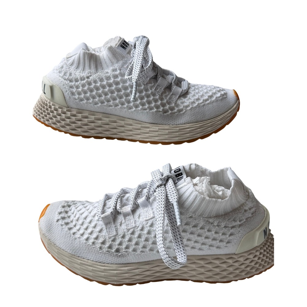 NOBULL White Knit Runner Lightweight Training Running Shoes Sneakers women 5.5
